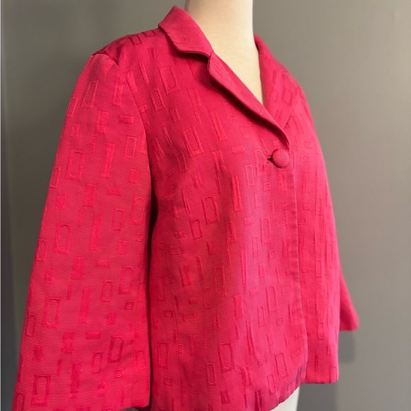 Vibrant Pink Textured Jacket - Picture 2 of 5